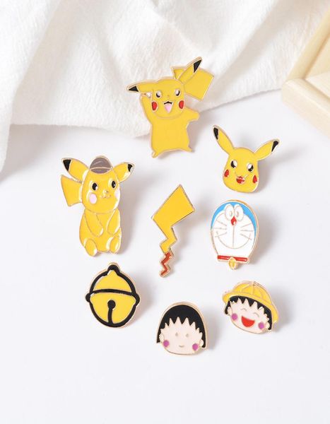 

new animal brooches bell cartoon cute anime pins fashion accessories gift for kids women lapel shirts badge6110057, Gray