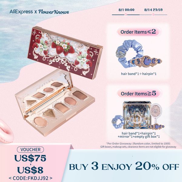 

eye shadow flower knows strawberry rococo series five-color eyeshadow palette 6g 230808