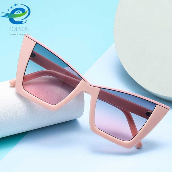

2023 new large frame box women's trendy personalized sunglasses, White;black