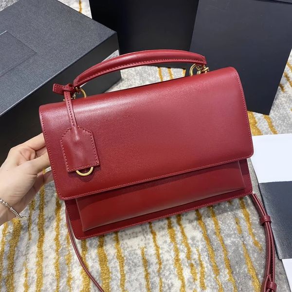 

luxury designers sunset crossbody tote bag womens fashion chains city shoulder clutch handbag evening bag genuine leather metal classic flap