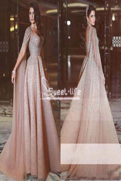

major beading blush pink crystals 2019 a line prom dresses dubai arabic formal custom made with wrap vestidos de fiesta evening pa7054600, Black