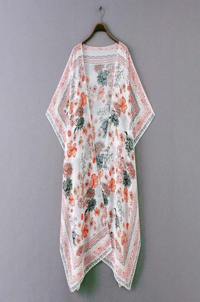 

beach dress summer floral swimsuit print bathing suit women long cover up beachwear bandeau sexy4043197, White;black