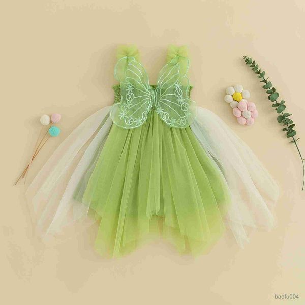 

girl's dresses ma baby gaun putri bayi perempuan baru lahir gaun pesta ulang anak perempuan d05 pesta tulle bordir sayap kupu-kupu r230, Red;yellow