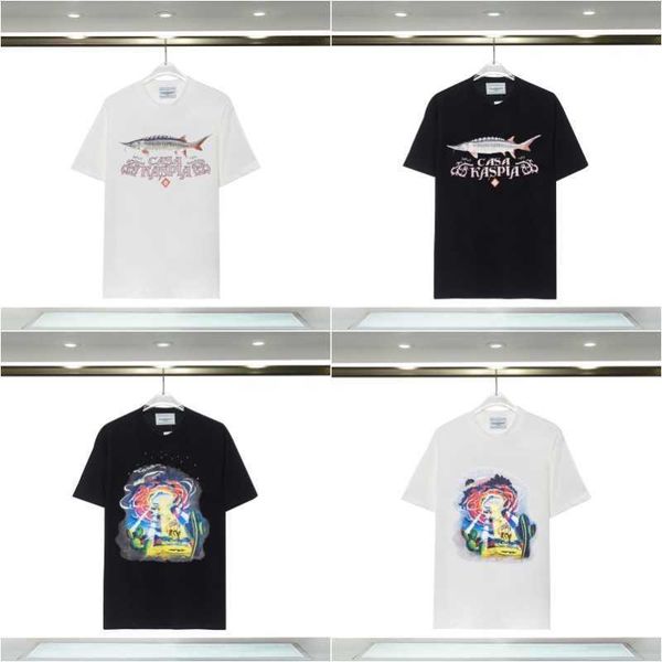 

casablanca spring/summer new casa spacehorse spaceship 3d digital print short sleeve t-shirt, White;black