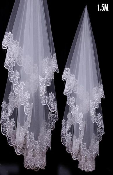 

15 m charming girls wedding bridal accessories veil for lace white ivory color charming 014802018, Black