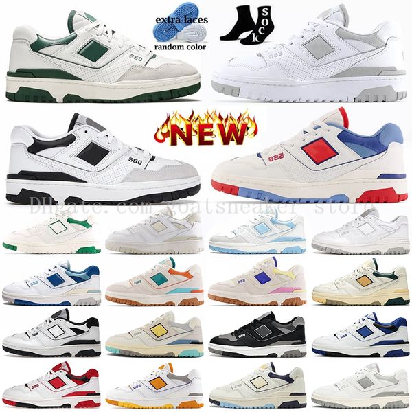 

new 550 designer sneakers for men women white green raincloud red blue silver birch grey sea salt black outdoor sports trainers