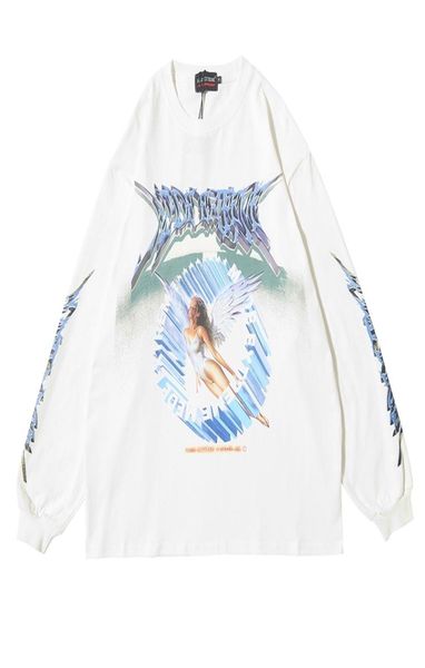 

distress men long sleeve angel graphic t shirt oversized tees men hip hop streetwear 2020 trending products mens clothing lj21443773, White;black