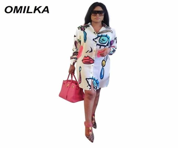 

omilka hip hop eye lips printed shirt summer women long sleeve pink white orange casual loose club irregular street shirt y2004023156511