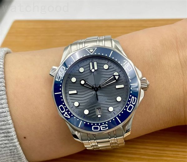 

007 watches rubber reloj de lujo 300m driver montre de luxe ceramics bezel waterproof 8800 man watch vintage trendy business dh08 q2, Slivery;brown