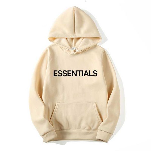 

esential fashion brand new product stamping couple hoodie on chest cuff, Black
