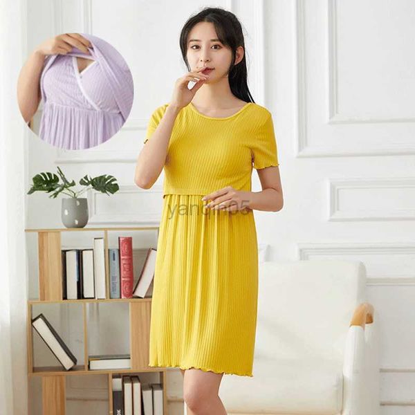 

maternity dresses modal maternity nursing dress pregnant women breastfeeding sleepwear breast feeding nightgown summer plus size one piece p, White