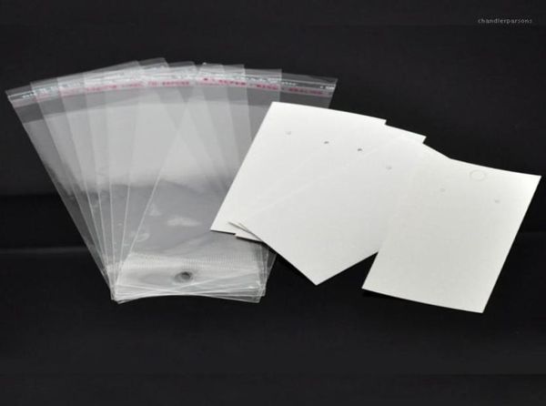 

doreen box 100 sets ear hooks earring display cards 9cmx5cm w self adhesive bags 15cmx6cm b1868713121102, Black;white