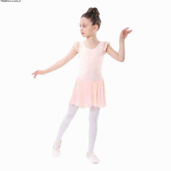 

sleeve dancewear short ballet tutu princess dance dress for children, Blue
