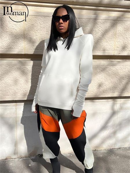 

womens hoodies sweatshirts inwoman fall solid casual simple outfit for women long sleeve square shoulder hooded female 230808, Black