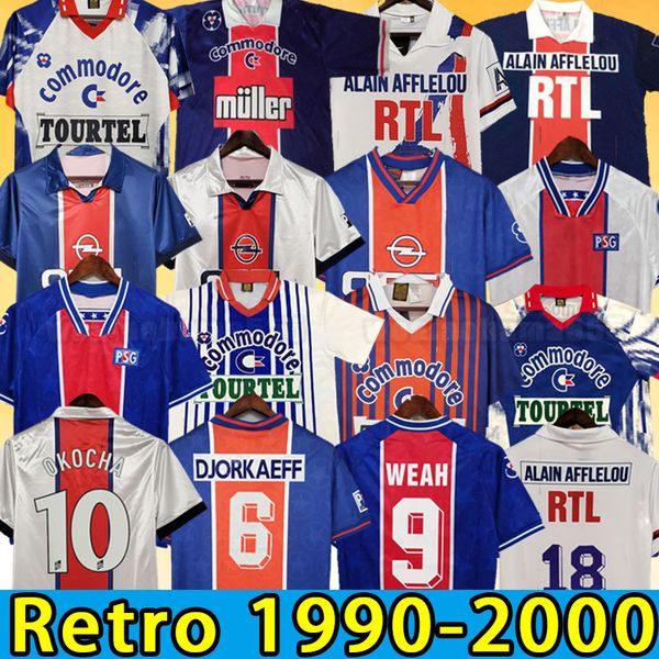 

okocha retro soccer jerseys leroy adailton beckham classic rai anelka ibrahimovic camisas de futebol ronaldinho simone psgs 90 91 92 93 94 9, Black;yellow