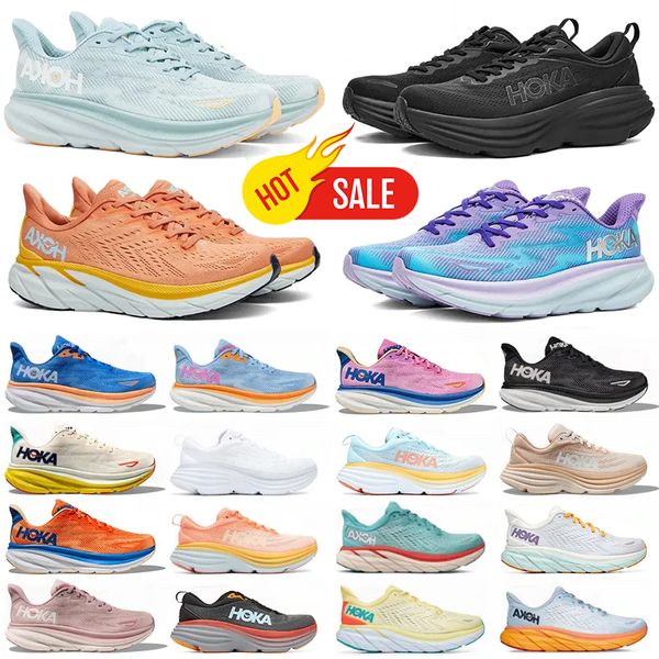 

hokas shoes hoka clifton 9 bondi 8 running shoes womens mens trainers outdoor sports sneakers people yclamen sweet lilac blue ice flow size