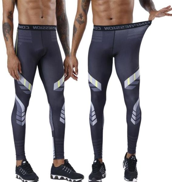 

mens compression pants fitness skinny trousers men gyms workout joggers sweatpants jogger bodybuilding tight leggings track pant15310267, Black