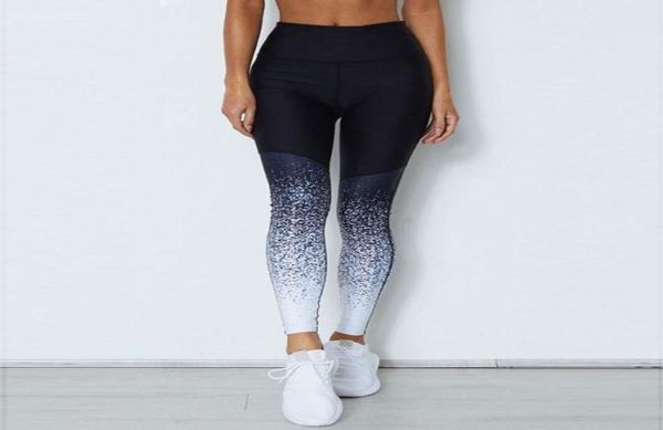 

women039s leggings women large size printing pants fitness workout sports running elastic slim and vest 6553607, Black