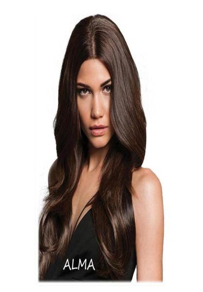 

old cobbler 412n21 hair extension piece european and american long straight eight seamless set clip66161854029219, Black;brown