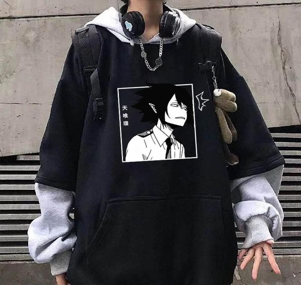 

men039s hoodies sweatshirts anime my hero academia kawaii manga print tamaki amajiki women sweatshirt winter warm goth clothe6742610, Black