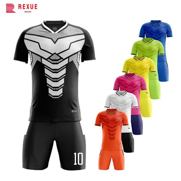 

men's tracksuits men kids football jersey set custom quick dry breathable shirts shorts children sports soccer training uniform suit 23, Gray