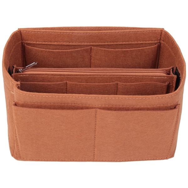 

cosmetic bags home storage bag purse organizer felt insert bag makeup organizer inner purse portable cosmetic bags storage tote m 230808