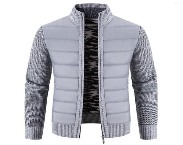 

men039s sweaters mens autumn and winter solid hatless zipper warm cardigan knitted coat2669931, White;black