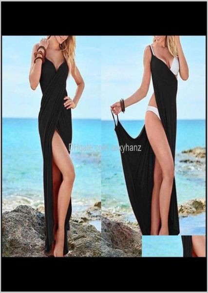 

swimwear womens clothing apparel women summer bathing suits long cover up sarong big plus size many colors beach dress1 xk4671472, White;black