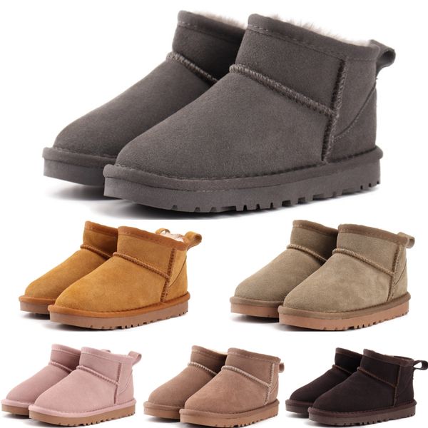

slip-on designer australia classic boots kids shoes uggi girls winter toddler kid shoe uggitys trainers youth baby sneaker wgg infants mini, Black;grey