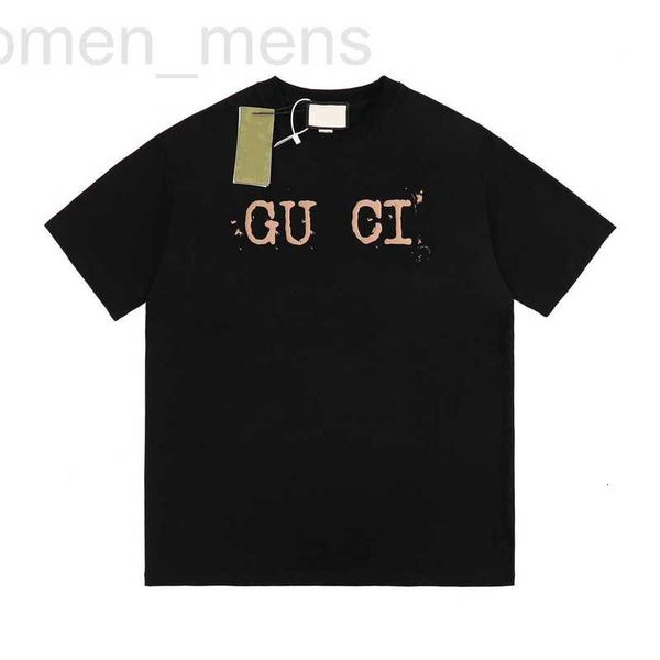

women's t-shirt designer high version luxury trend gu home foam printing limited new ins network red matching men and women loose short, White