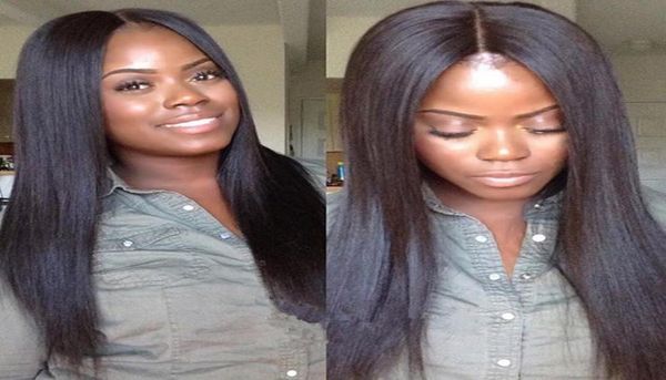 

straight full lace human hair wigs pre plucked with baby hair for women brazilian lace front wigs 180 density remy alipearl hair2365197, Black;brown