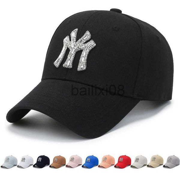 

ball caps women baseball cap simulation rhinestones designer luxury men fashion outdoor sun caps couple adjustable tide hip hop hat dp078 j2, Blue;gray
