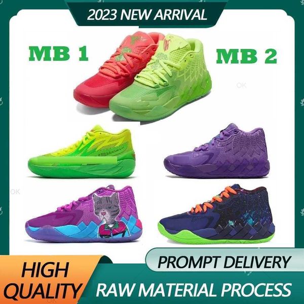 

quality high lamelo ball mb1 rick and morty outdoor sports queen city purple cat of melo basketball shoes melos mb 2 low trainers shoe for k