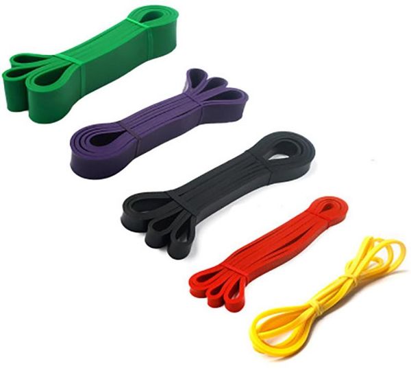 

virson colourful 5 size yoga belt resistance bands gym home exercise elastic rubber band for men women yoga tension band253z6568291