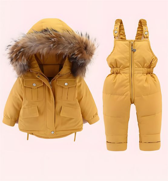 

children puffer down coats windproof trench jackets outwear fashion designer winter kids girls boys two piece sets baby clothes, Blue;gray
