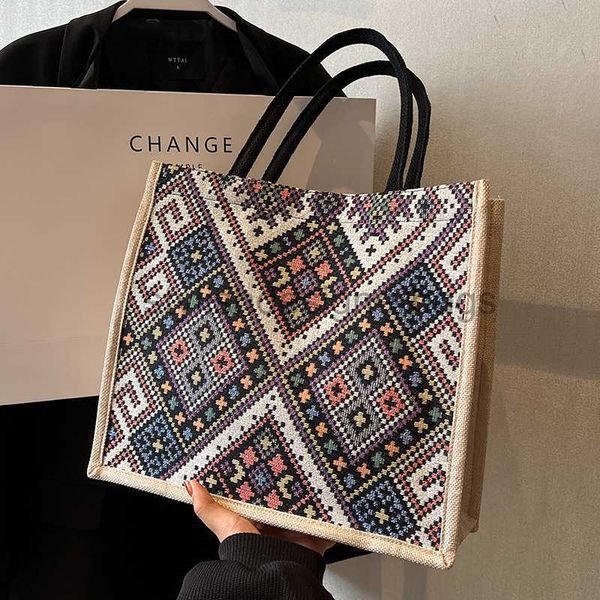 

shoulder bags large capacity commuter bag for women 2023 new fashion one shoulder tote bag ethnic style student handheld classbag tidestylis