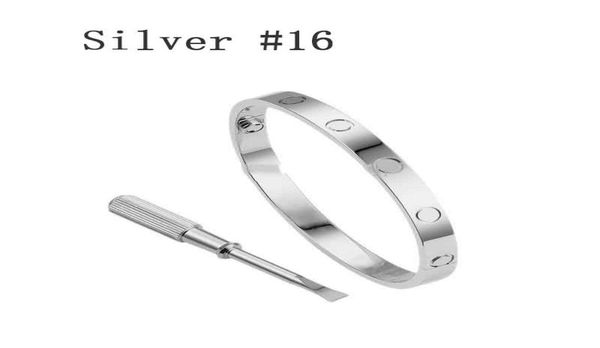 

love screw bracelet designer bracelets luxury jewelry women bangle classic 50 titanium steel alloy goldplated craft colors gold3891054, Black