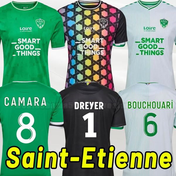 

2023 2024 kids kit maillot asse soccer jersey youssouf diony boudebouz 23-24 as saints-etienne bouanga khazri hamouma saliba men football sh, Black;yellow