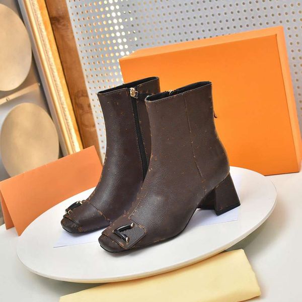 

designer boots woman ankle booties winter luis heel boot martin leather platform letter vuttonity blonde shoes gfjgj, Black