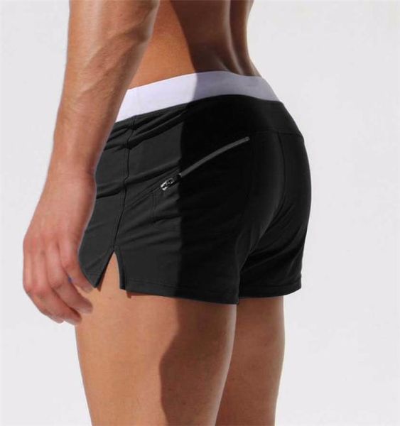 

2019 summer swimwear men men039s swimsuits trunks boxer briefs sunga swimsuits maillot de bain breathable beach shorts3088039, White;black