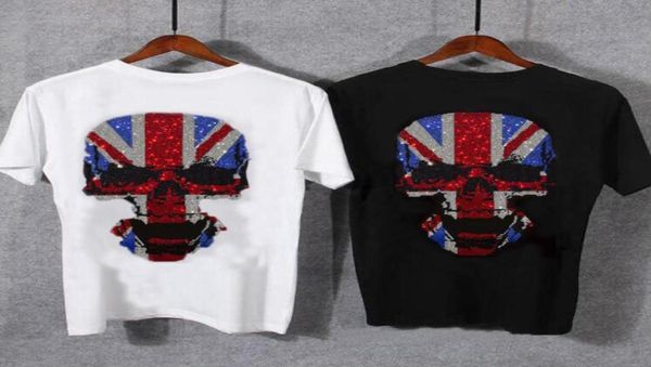 

men039s tshirts fashion skeleton personality men casual slim shortsleeved tshirt blouse male doublesided printing style2127121, White;black