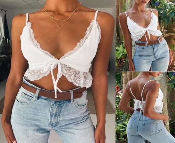 

women039s tanks camis summer solid color sleeveless sling slim exposed navel vneck small vest white3479204, White