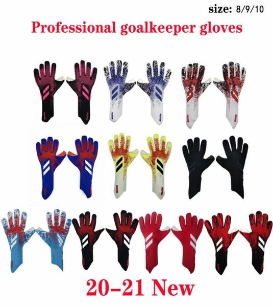 

size 8 9 10 brand professional goalkeeper gloves latex soccer goalie football luvas guantes41072723724670, Black