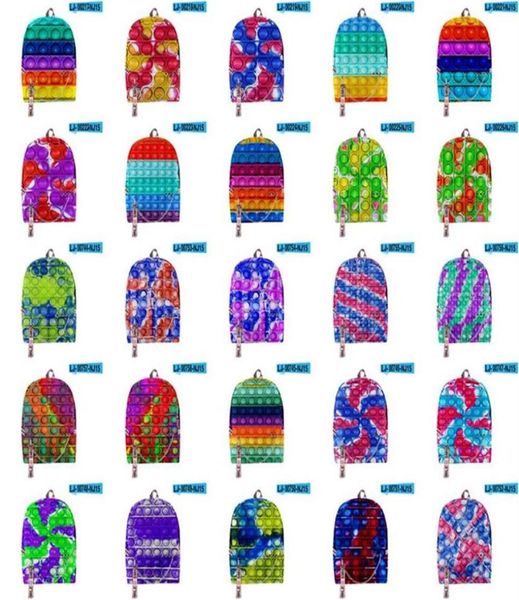 

25 colors backpack anime 3d digital rainbow backpack teenager push bubble printed back to school bookbag548g550a256s3379333