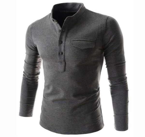 

wine red polo shirt men polo homme autumn mens fashion long sleeve cotton henley shirt brand slim fit mens polo shirts9452935, White;black