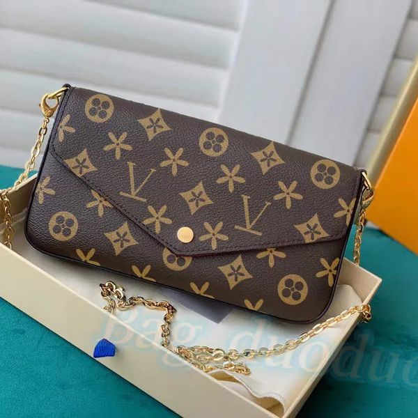 

cross body totes envelope bag 3piece multi felicie pochette chain clutch shoulder bags women m61276 messenger luxury designer louiseity mens