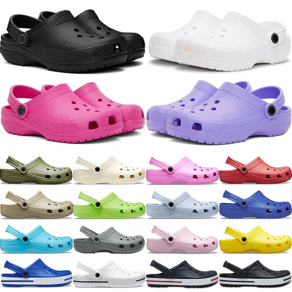 

croc clog designer sandals slippers kids shoes baby children slides buckle classic mens triple black white khaki bule pink waterproof shoes