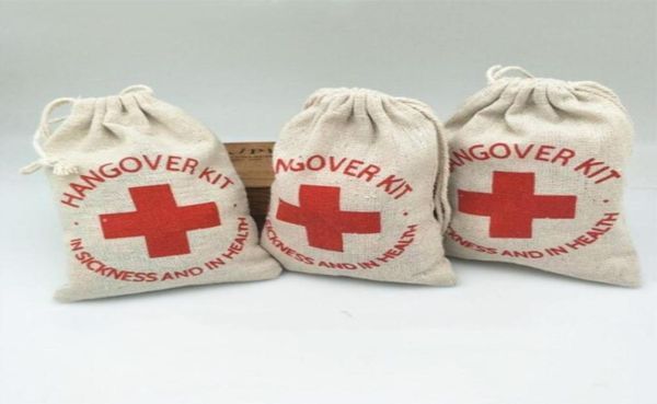 

50pcs wedding hangover kit bags 1015cm burlap jute wedding favor bag bachelorette event party decorations9111877, Pink;blue