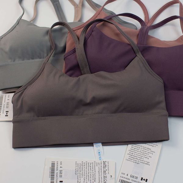 

lu-222 ladies bra sports fitness padded underwear gym leisure running camisole quick-drying perspiration breathable yoga bra, White