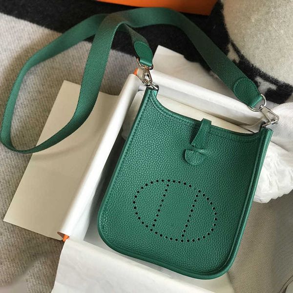 

designer h home bag evelynn genuine new leather evelynns mini crossbody bag layer togo calf leather lychee pattern bucket women's awka